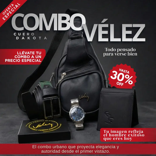 COMBO PERCHERO VELEZ - RELOJ - CORREA + BILLETERA.