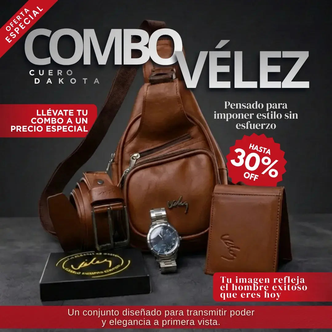 COMBO PERCHERO VELEZ - RELOJ - CORREA + BILLETERA.