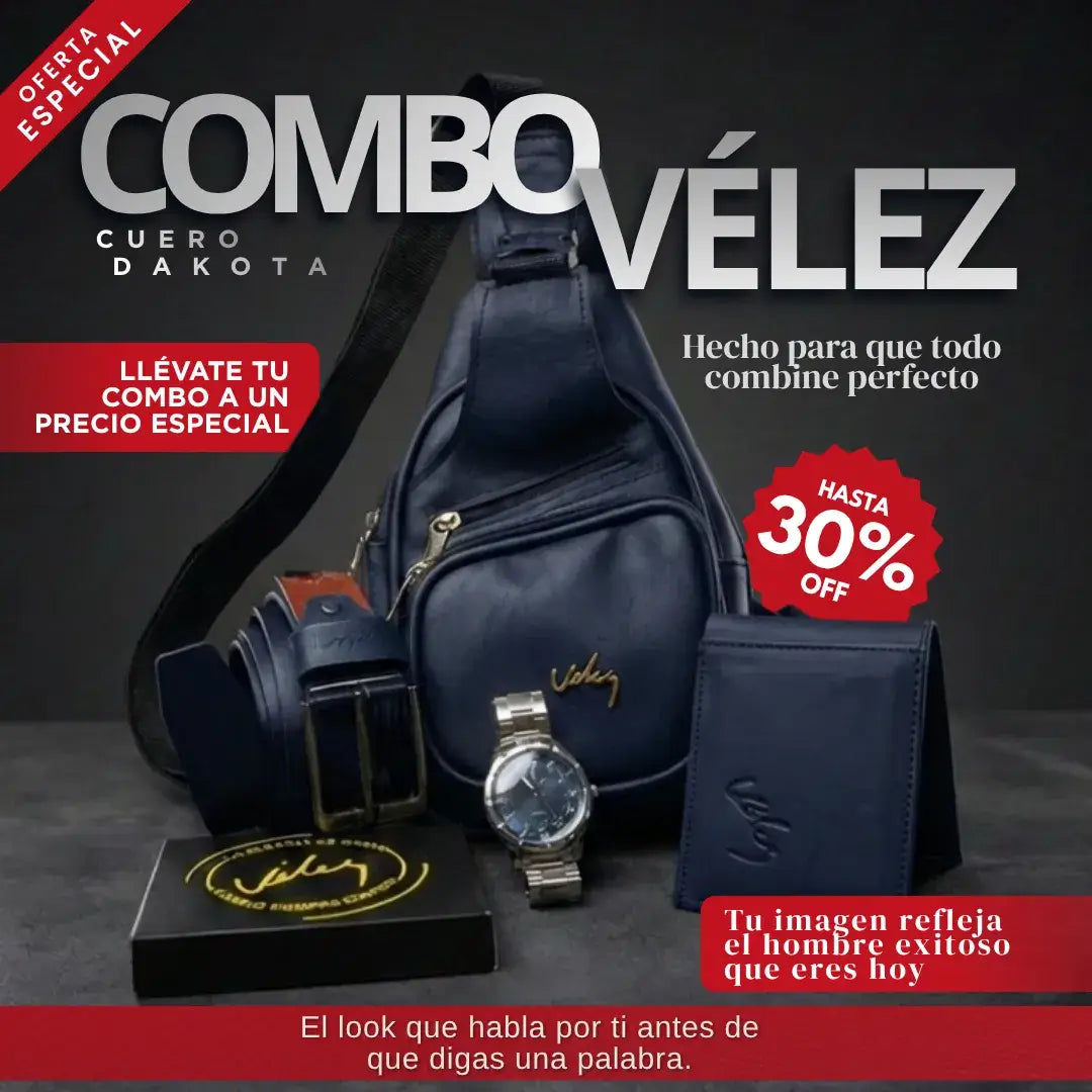 COMBO PERCHERO VELEZ - RELOJ - CORREA + BILLETERA.