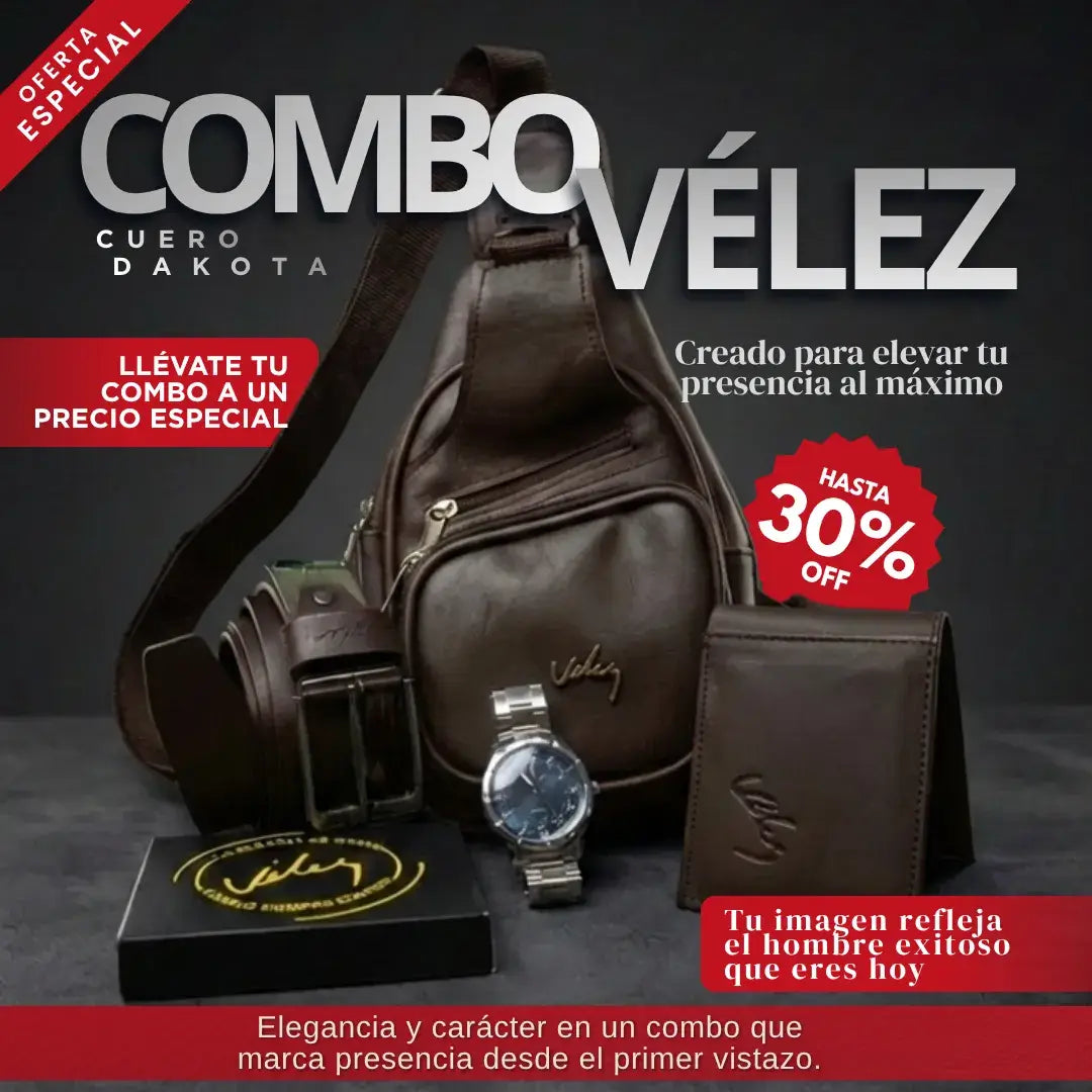 COMBO PERCHERO VELEZ - RELOJ - CORREA + BILLETERA.