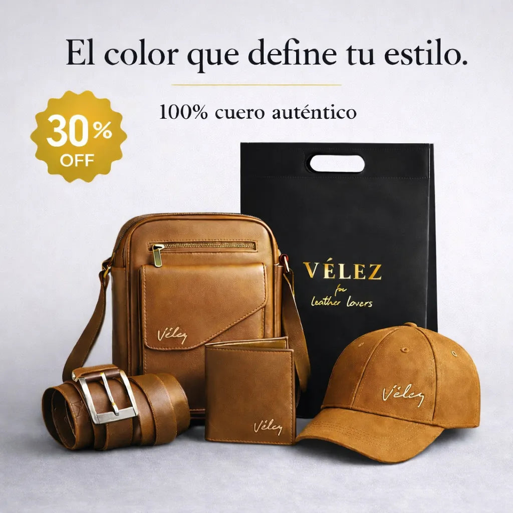 COMBO CARRIEL VELEZ + CORREA + BILLETERA + GORRA.