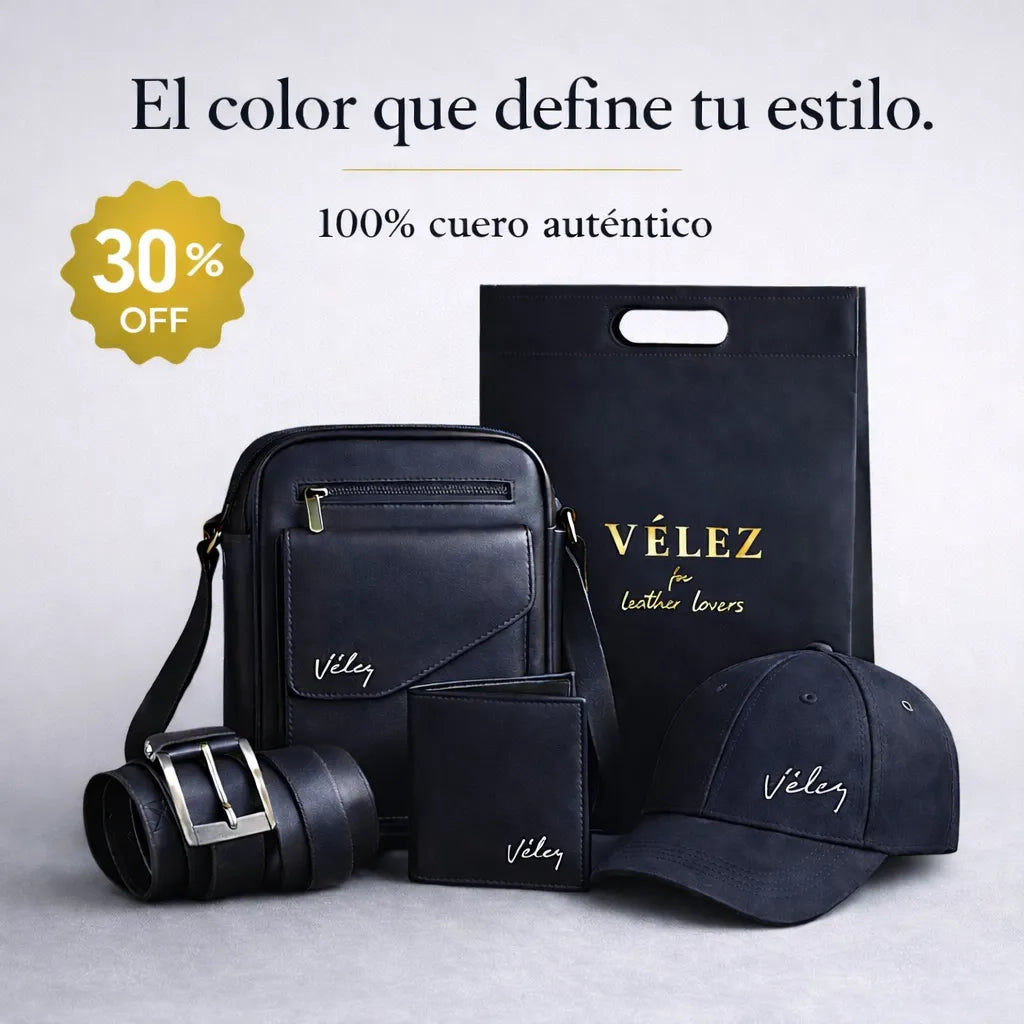 COMBO CARRIEL VELEZ + CORREA + BILLETERA + GORRA.