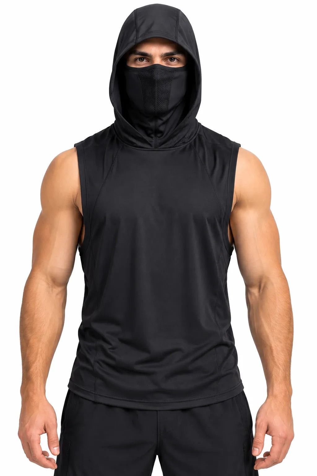 Chaleco Deportivo UV · Capucha + Máscara