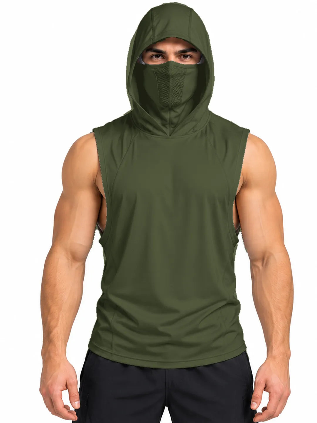 Chaleco Deportivo UV · Capucha + Máscara